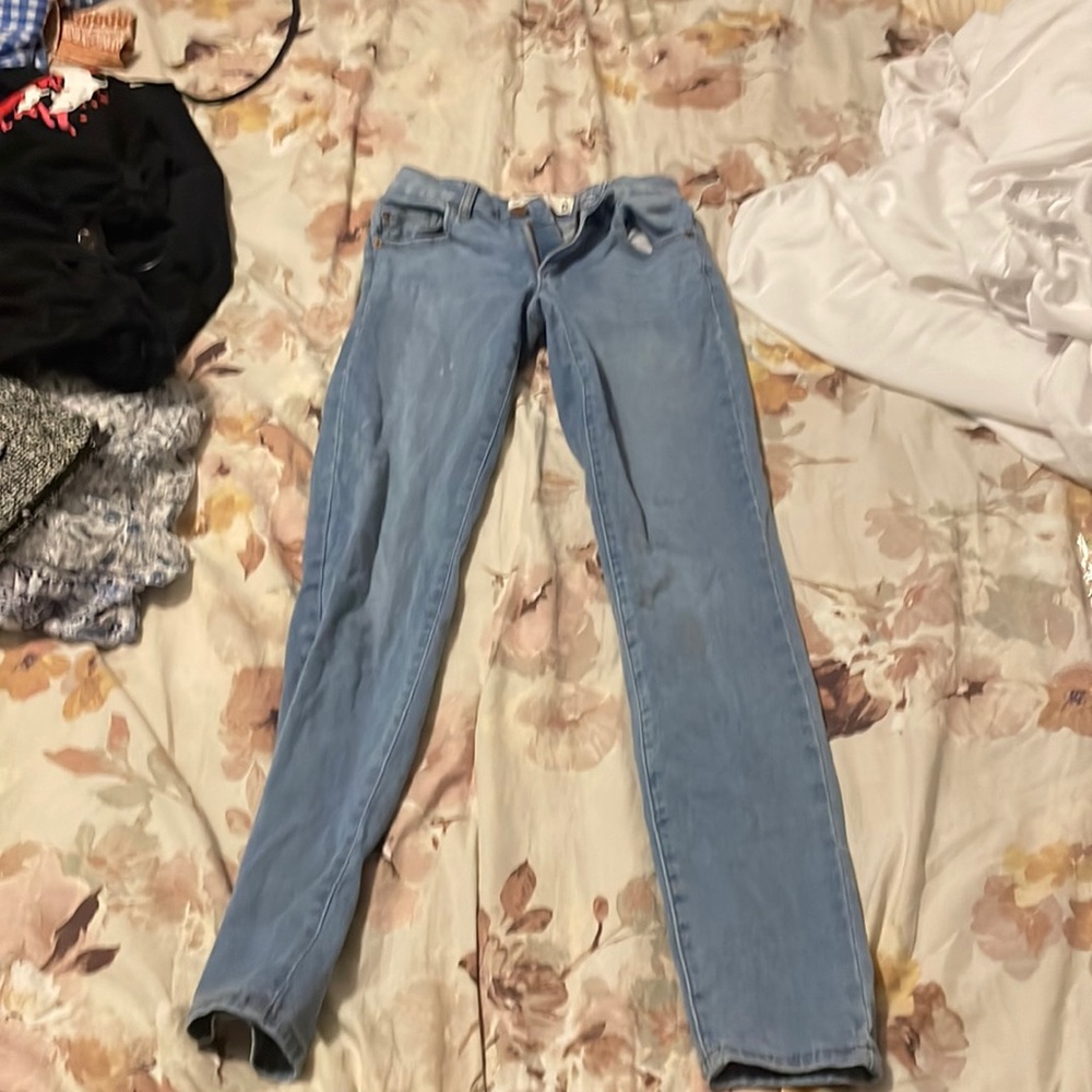 garage jeans size 0 skinny light blue